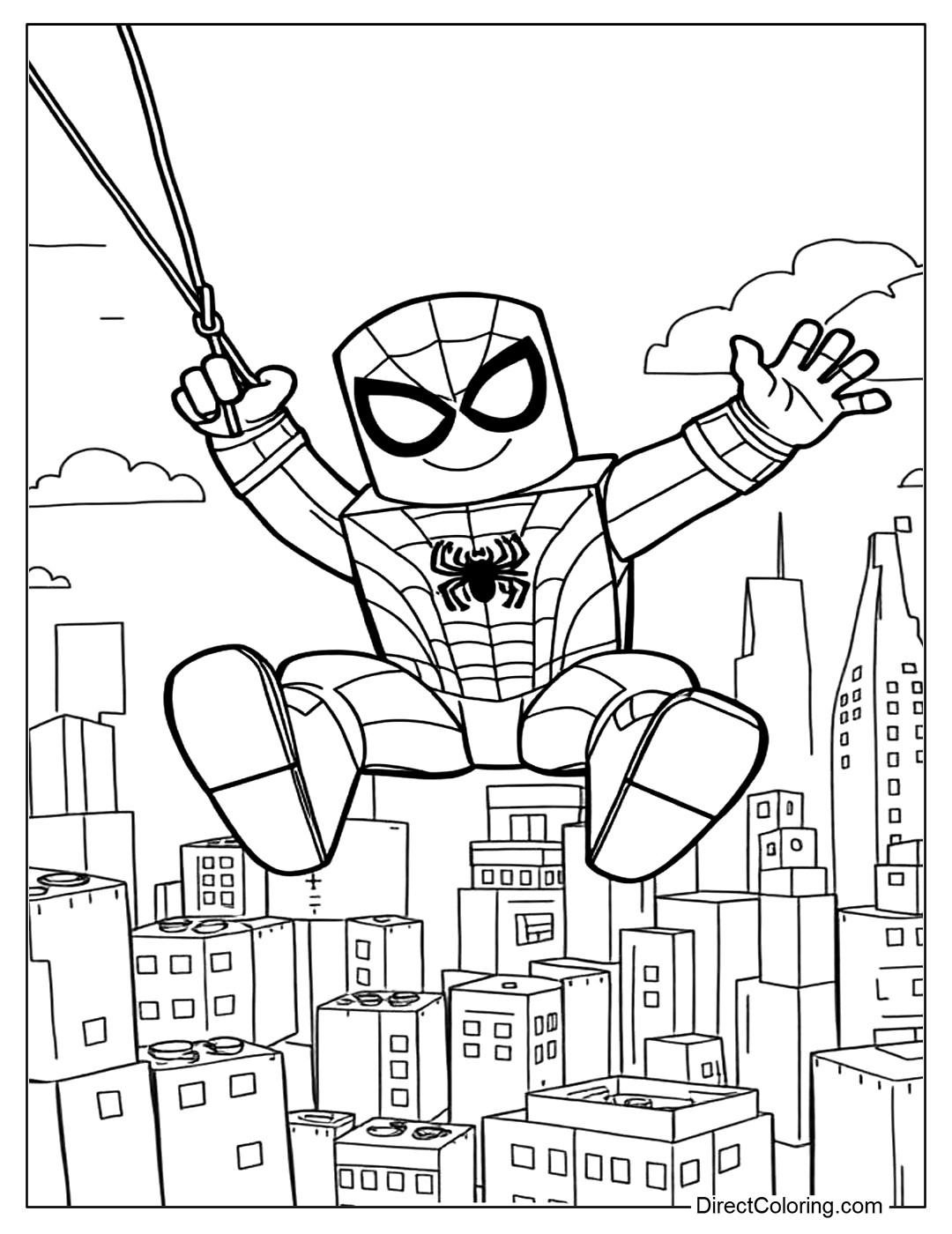 Roblox Spider-Man Printable Coloring Page